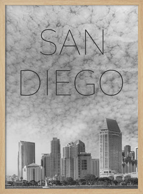 SAN DIEGO Skyline | Text Poster