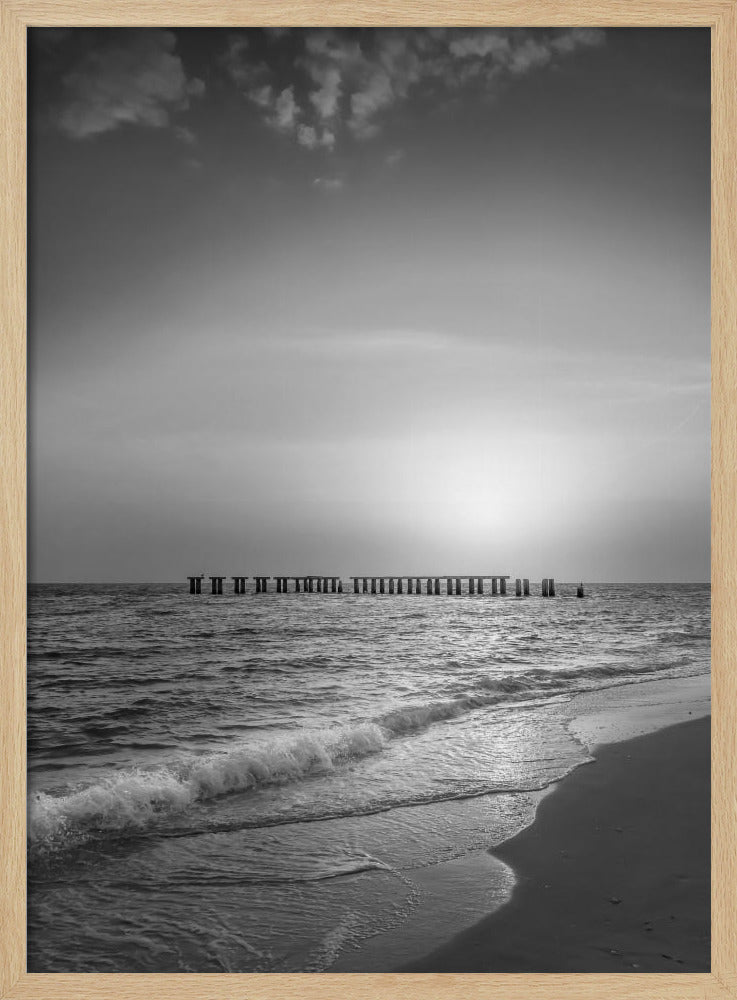 Gasparilla Island - Monochrome coastal impression Poster