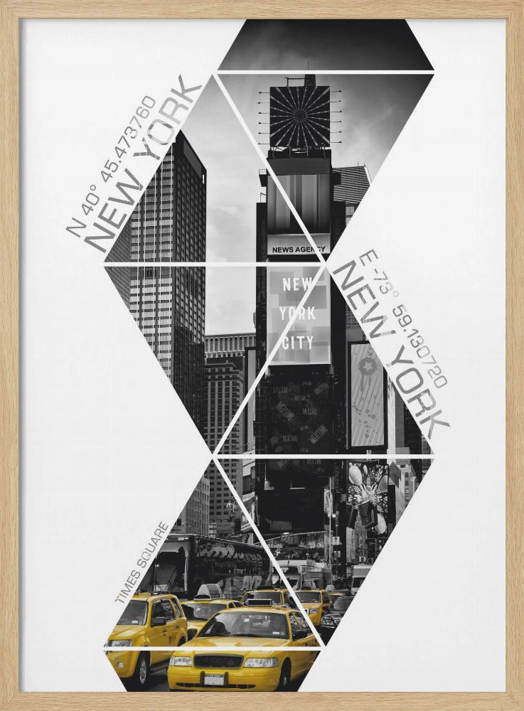 Coordinates NEW YORK CITY Times Square | colorkey Poster