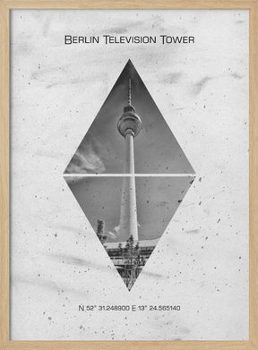 Coordinates BERLIN Television Tower Poster