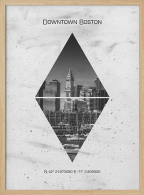 Coordinates BOSTON Downtown Poster