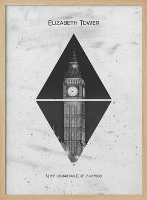 Coordinates LONDON Elizabeth Tower Poster