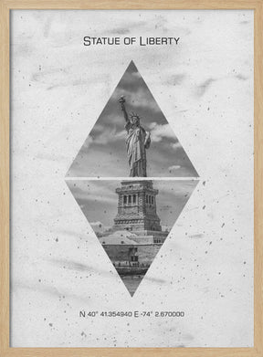 Coordinates NEW YORK CITY Statue of Liberty Poster