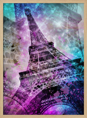 Pop Art Eiffel Tower Poster