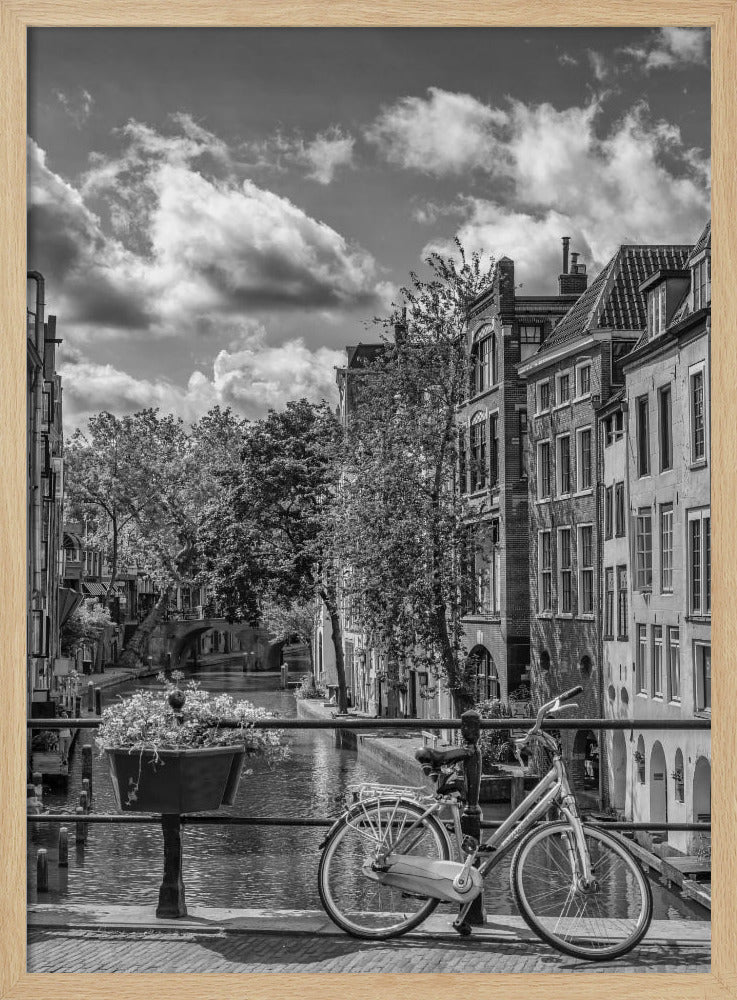 UTRECHT Oudegracht with view in southern direction | Monochrome Poster