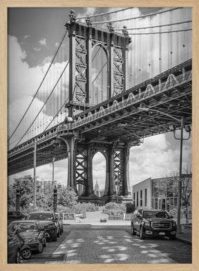 NEW YORK CITY Manhattan Bridge - upright slim panorama Poster