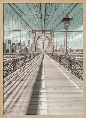 NEW YORK CITY Brooklyn Bridge | urban vintage style Poster