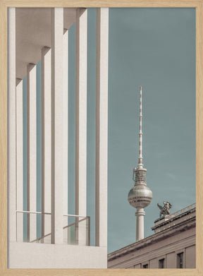 BERLIN Television Tower &amp; Museum Island | urban vintage style Poster