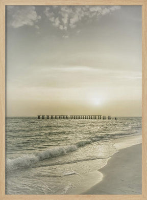 Vintage Gasparilla Island Sunset Poster