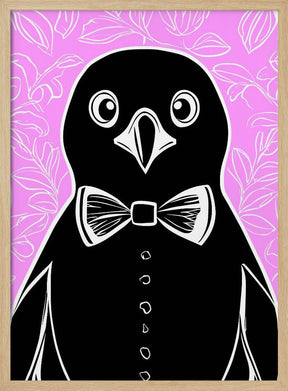 Penguin with bow tie Poster