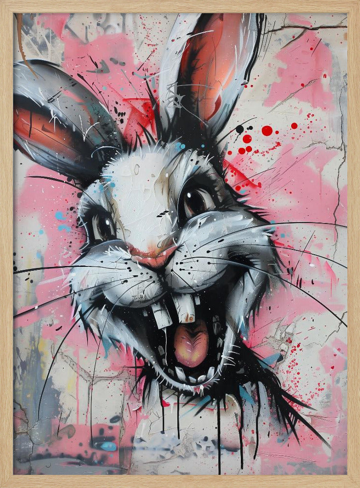 Creepy laughing bunny Poster