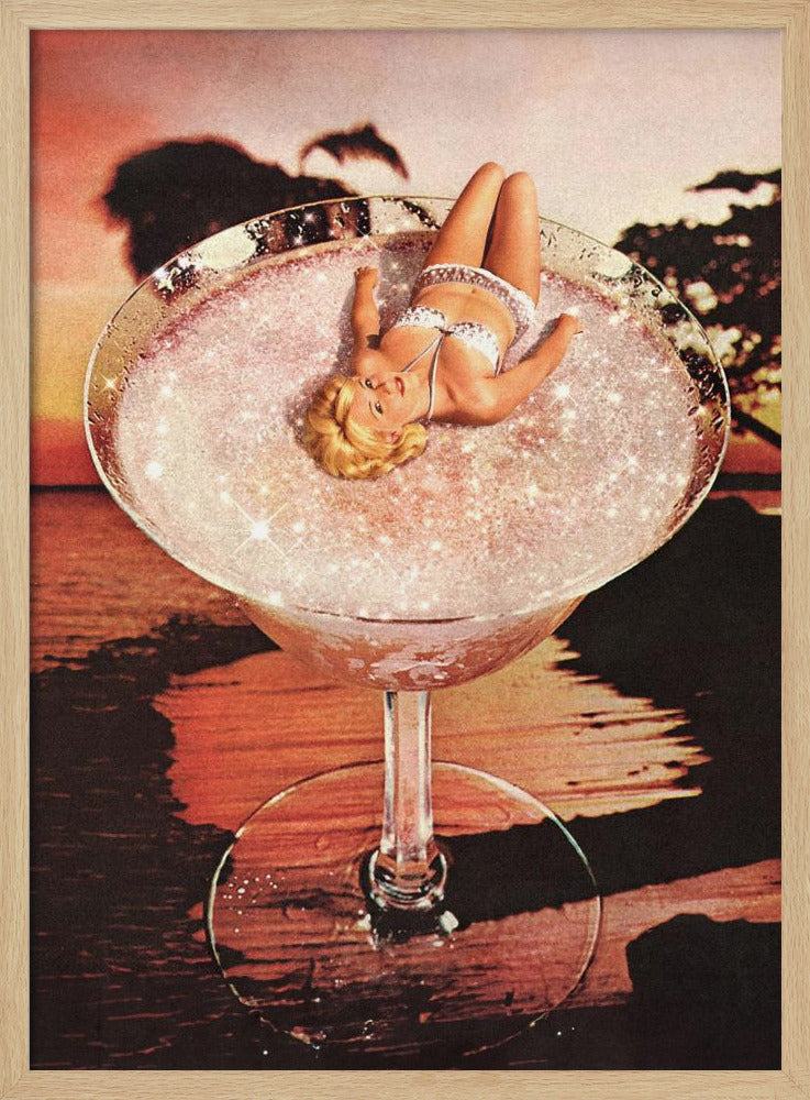 Glitter Pink Margarita Poster