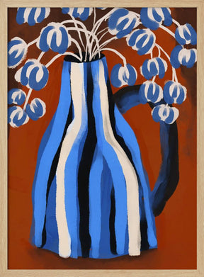 Striped Vase Poster