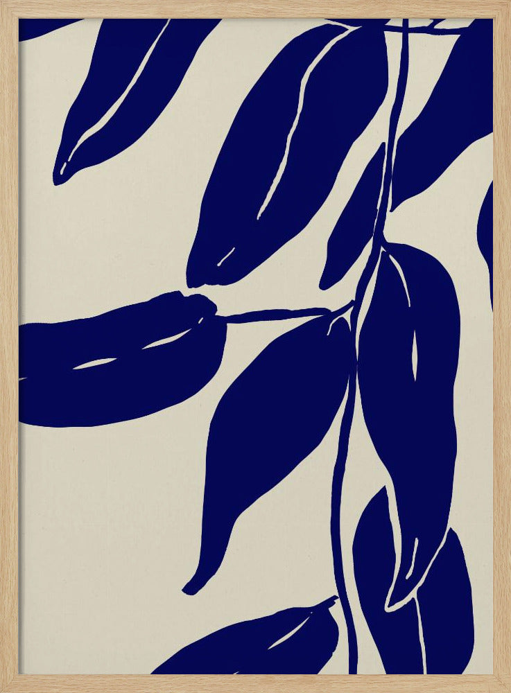 Blue Leafs Poster