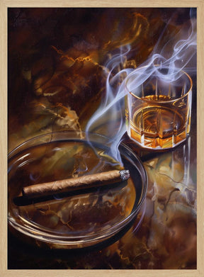 Whiskey and cigar Poster