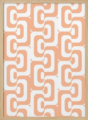 Retro Pattern Peach Fuzz Poster