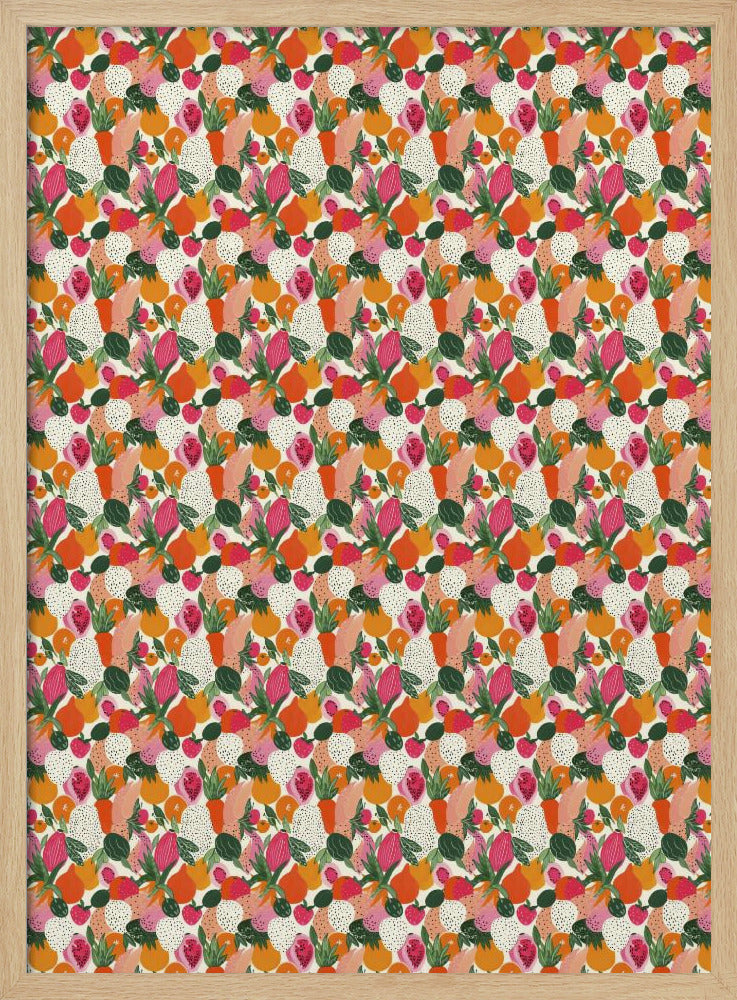 Fresh fruits pattern 2 Poster