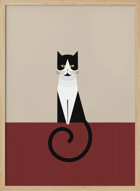 Coco as a geometric cat Poster