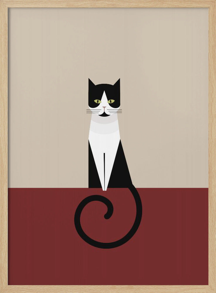 Coco as a geometric cat Poster