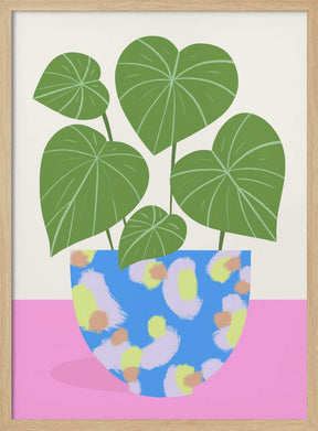 Plant in Patterned Pot Poster