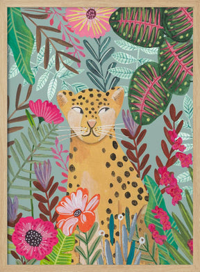 Leopard in the Jungle Poster