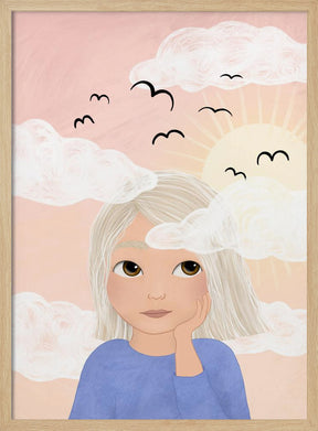 She´s got her head among the clouds Poster