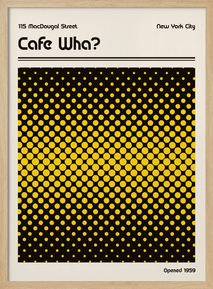 Cafe Wha Retro Poster Poster