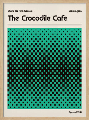 Crocodile Cafe Retro Poster Poster