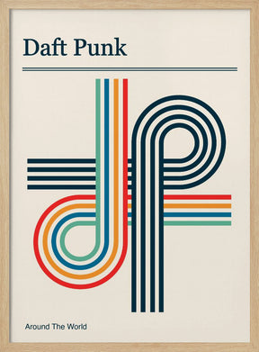 Daft Punk Retro Poster Poster