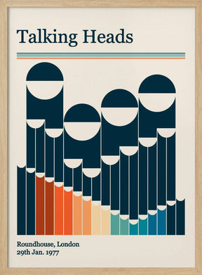 Talking Heads Retro Gig Poster Poster