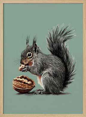 The Squirrel and the Walnut Poster