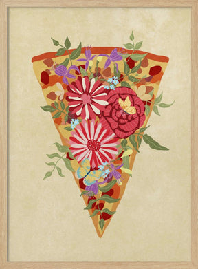 Slice of flower pizza Poster