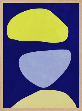 Abstract Forms Blue and yellow Poster