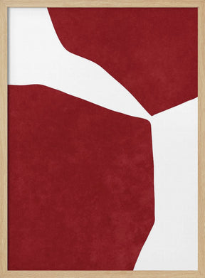 Abstract Red on white Poster