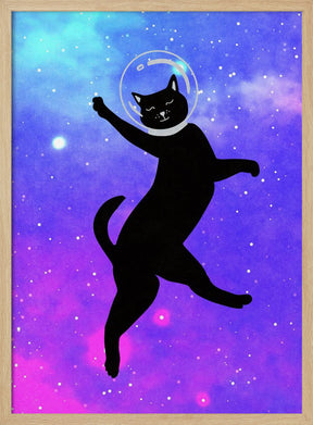 Happy Space Cat Poster