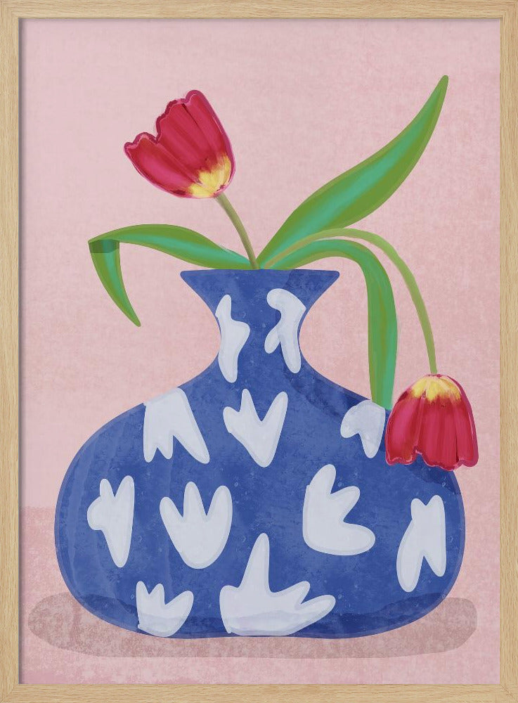 Tulpe in vase Poster