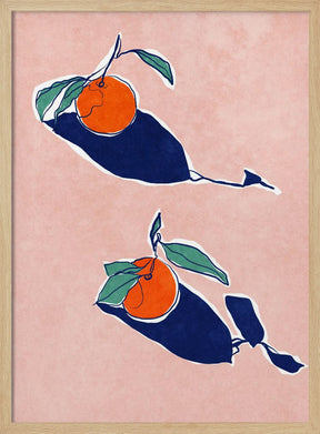 Abstract Oranges Poster