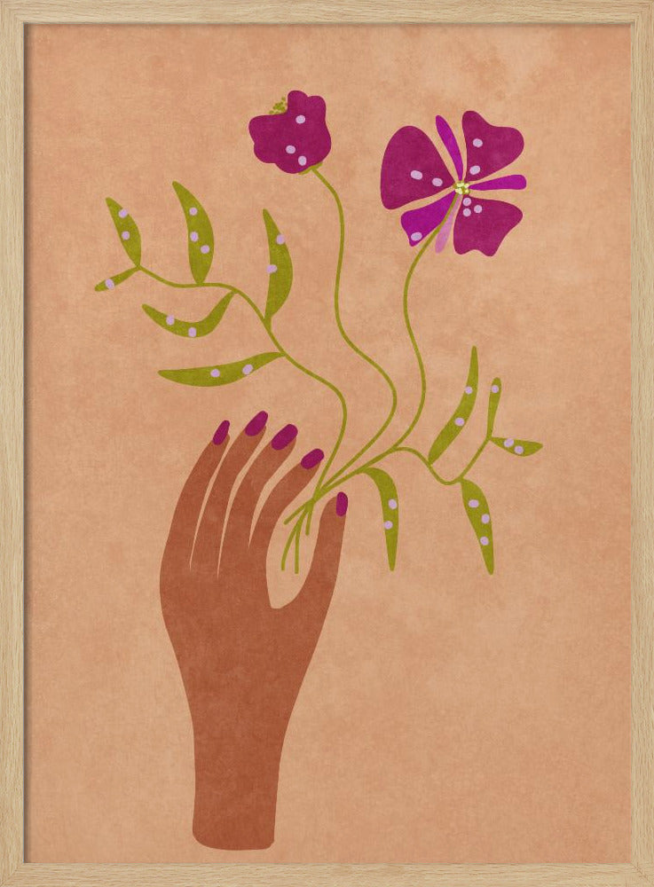 Flower in my hand Poster