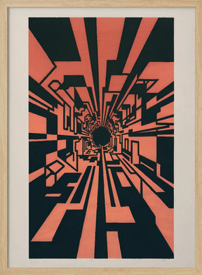 Square Warp Hole Poster