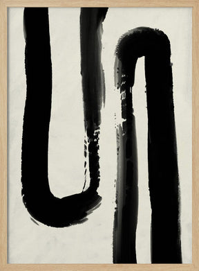 Black strokes no 4 Poster