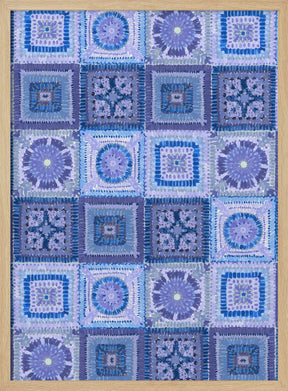 Granny squares blanket in blue Poster