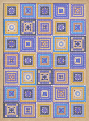 Colorful digital grandma squares IV Poster