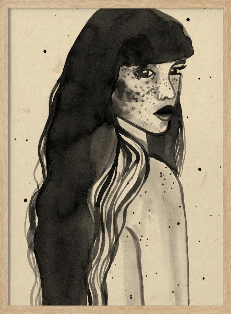 Long Hair Lady Poster