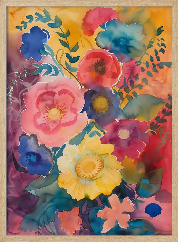 Watercolor Floral No. 6 Poster