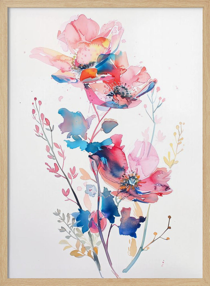 Watercolor Floral No. 8 Poster