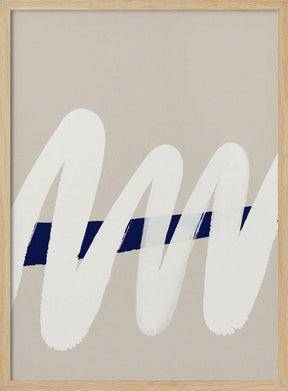 White wave no 6 Poster