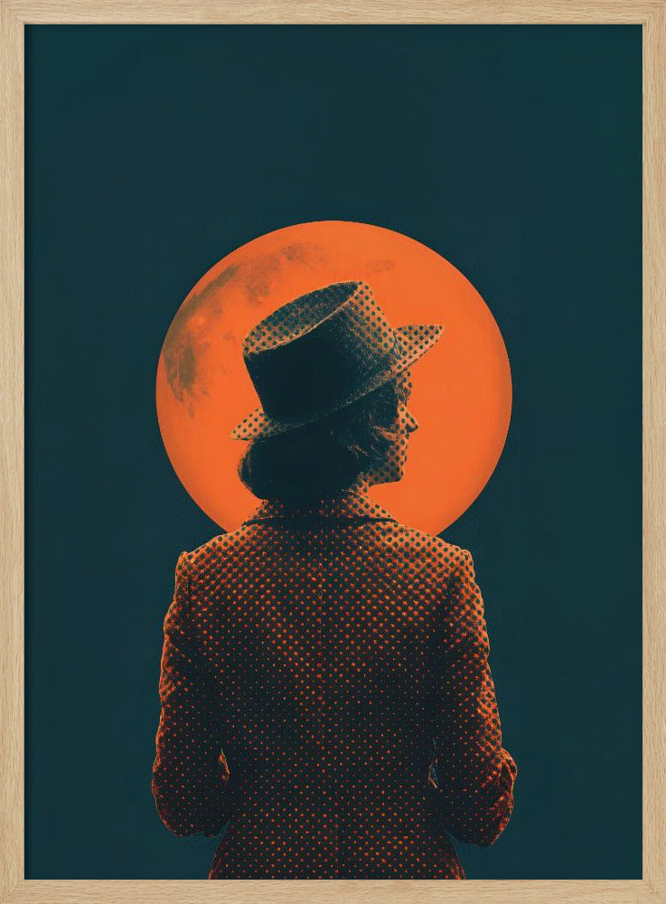 She and the Moon Poster