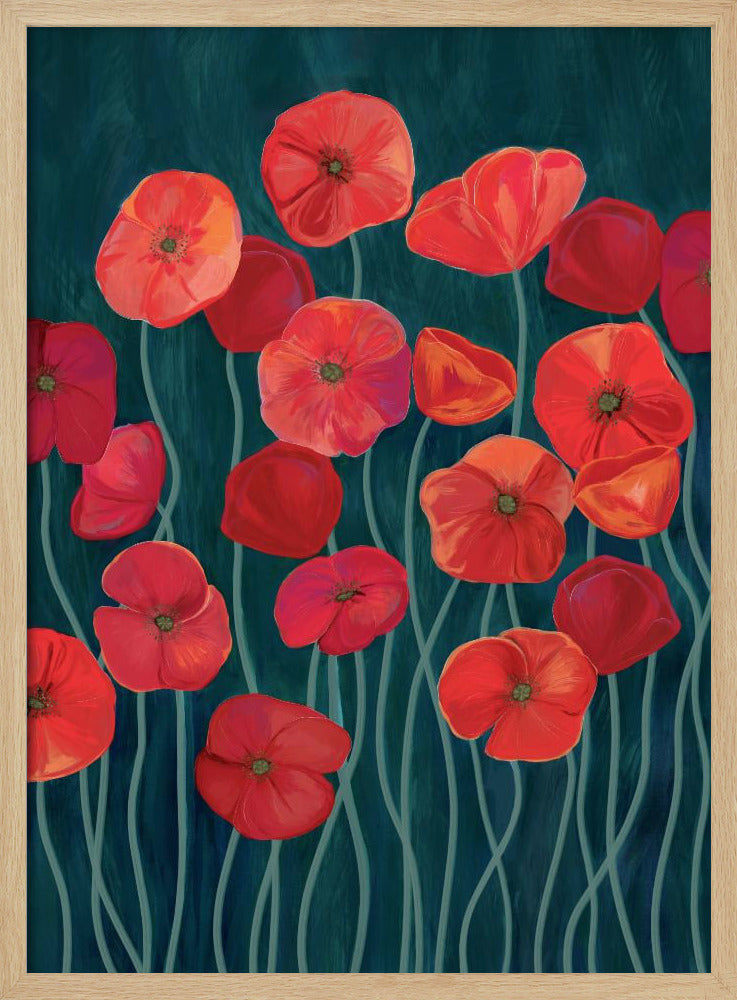 Red poppies Poster