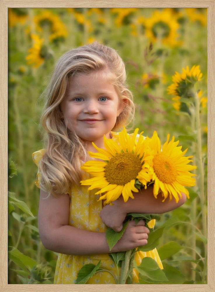 Sunflower girl Poster