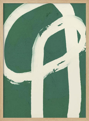 Strokes On Green 6 Poster